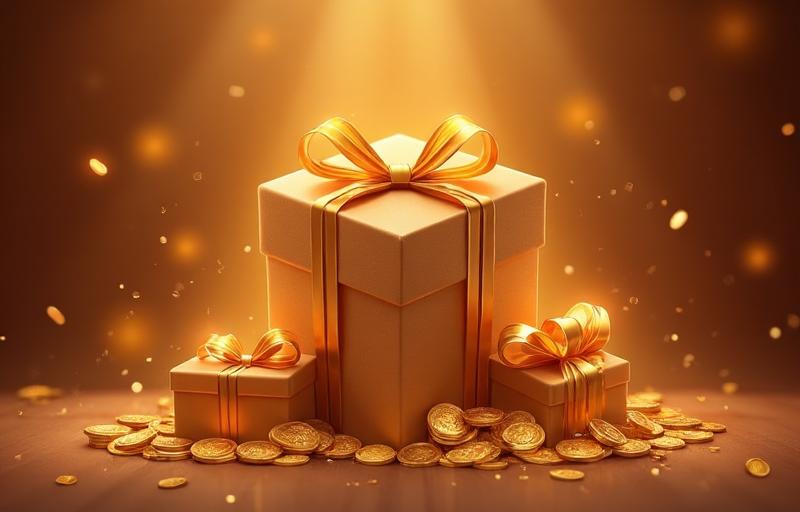 Daily rewards — calendar with gift boxes and golden coins